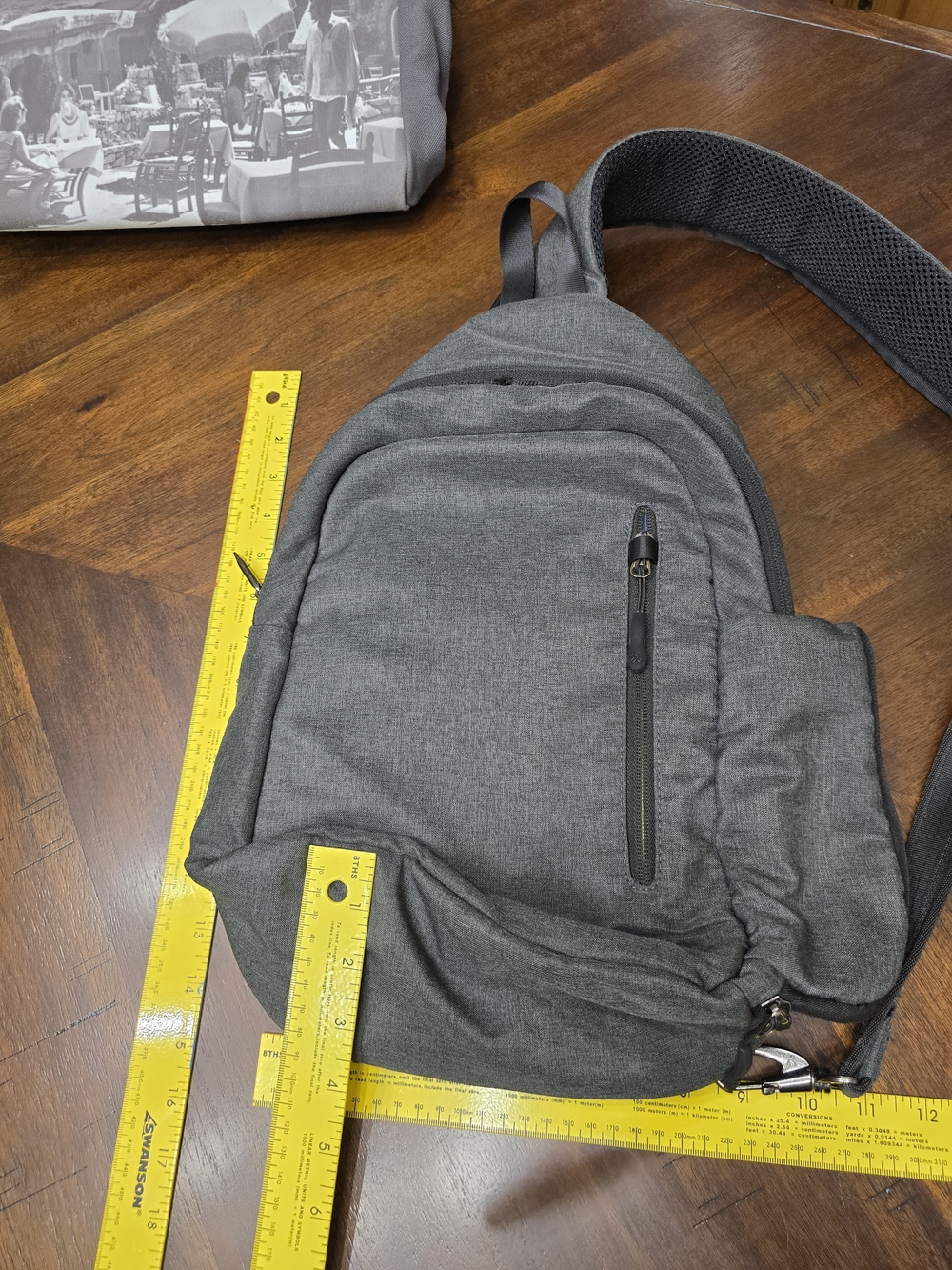 Travelon Gray Everyday Anti-Theft Sling Backpack - Picture 3 of 9